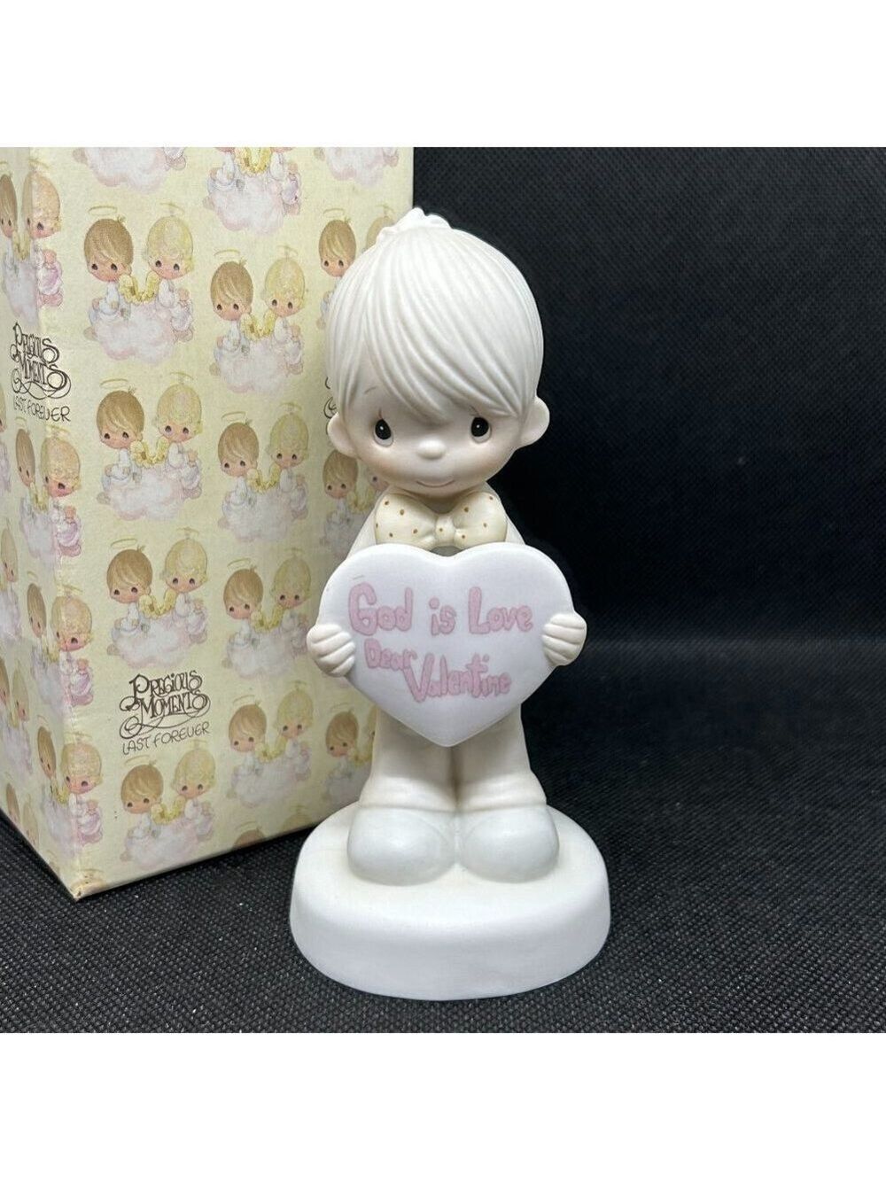 Precious Moments "God is Love, Dear Valentine" boy figurine